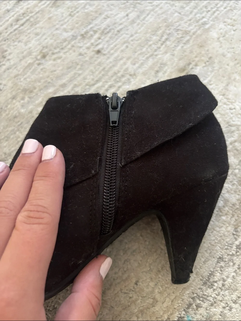 Black Women's Suede Ankle Booties